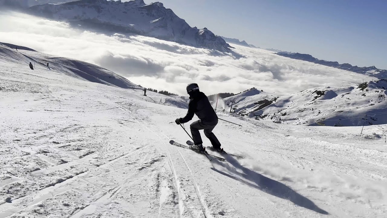 Skiing in Meiringen (Switzerland)