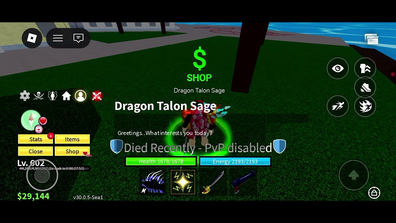 Purchasing instant in blox fruit roblox 