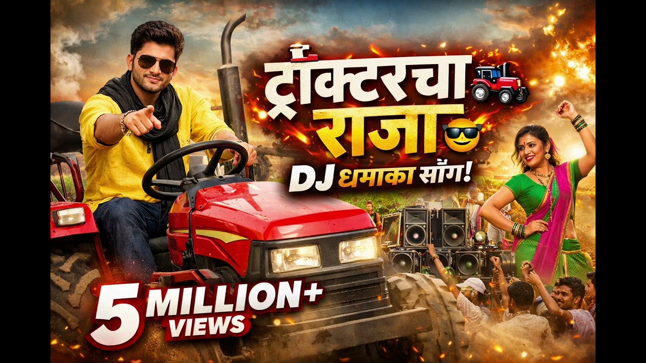 ट्रॅक्टर चालतो रानामध्ये धुरळा उडतो गावामध्ये ☠️😎🙌Newsong#tractor#trending#tractorlover#punjabisong 