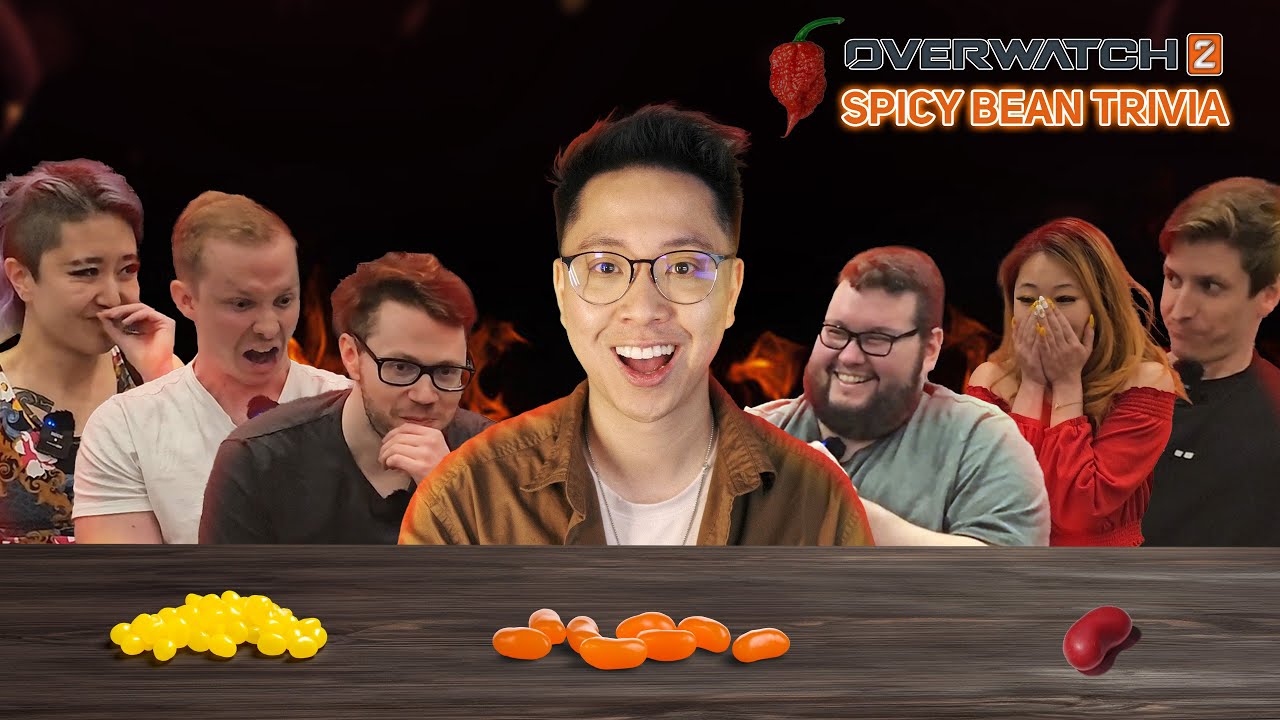 Overwatch Trivia but the streamers eat spicy jelly beans if they get it wrong
