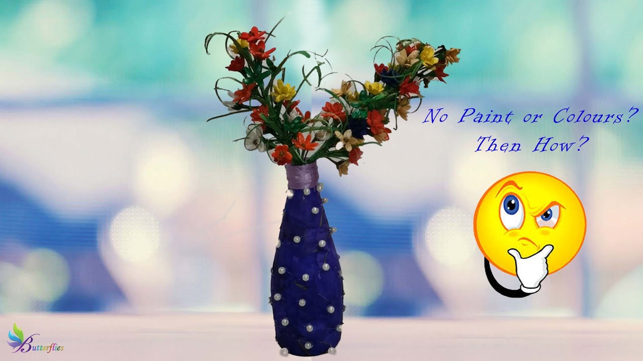Bottle Art | Flower Vase | No Paint or Colours | Best out of waste