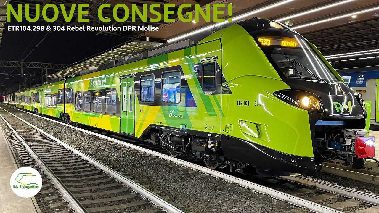 [4K60FPS] DUE NUOVI TRENI ELETTRICI MONOPIANO ETR104 PER LA REGIONE MOLISE!