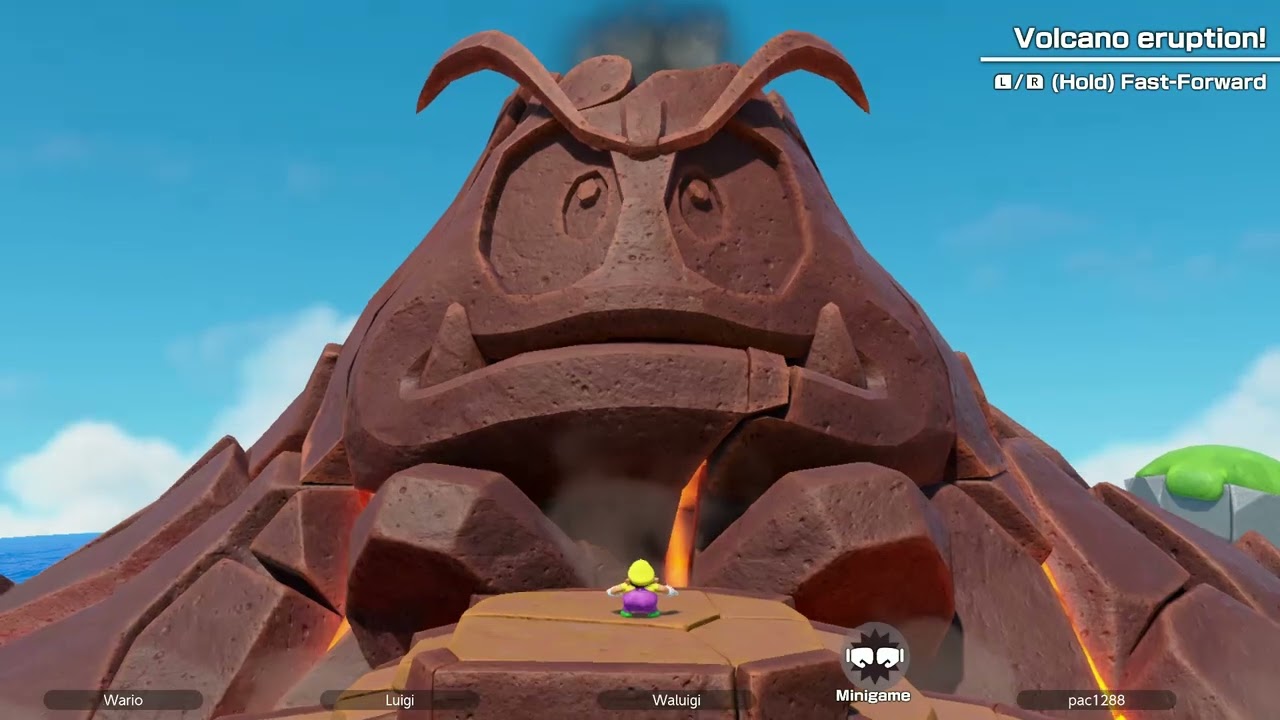 Super Mario Party Jamboree Goomba Lagoon Mario vs Luigi , Waluigi & Wario