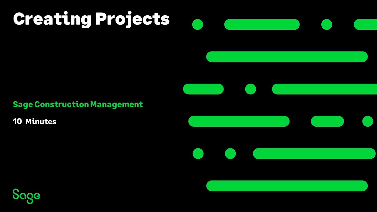 Create a Project in Sage Construction Management