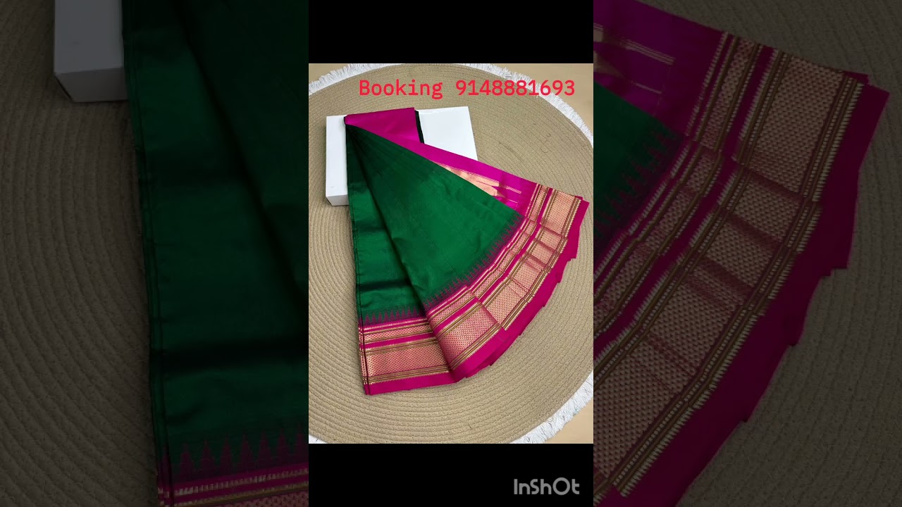 Ilkal Pure silk korvai temple border/butta design superior quality ilkal sarees-26/new rangecolours 