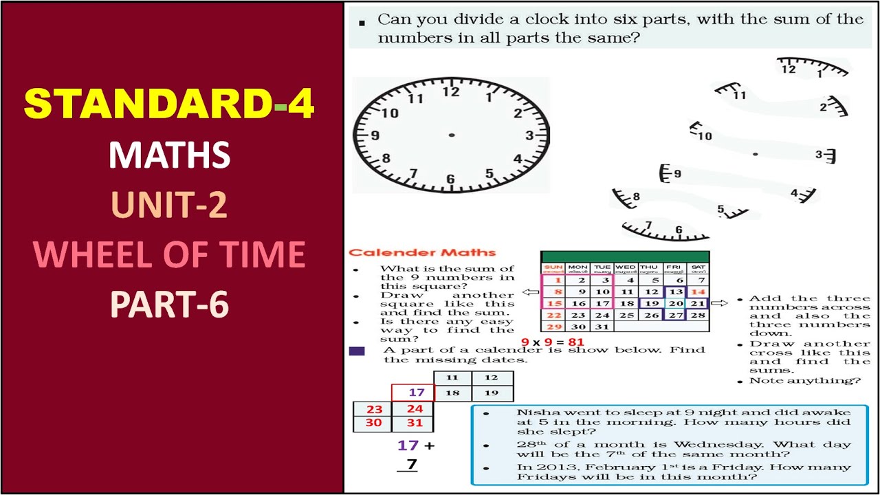 CLASS - 4 | ENGLISH MEDIUM | MATHS | UNIT - 2 | WHEEL OF TIME | PART - 6