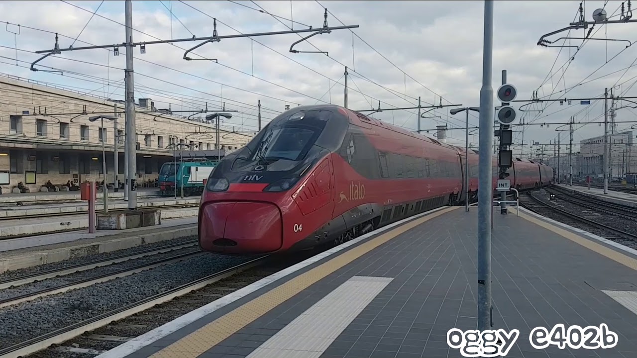 PARTENZE E ARRIVO DEL NUOVO ETR 675 ITALO EVO NTV+STROMBAZZATE, EN, ICN, FR DUPLEX, .ITALO!!!
