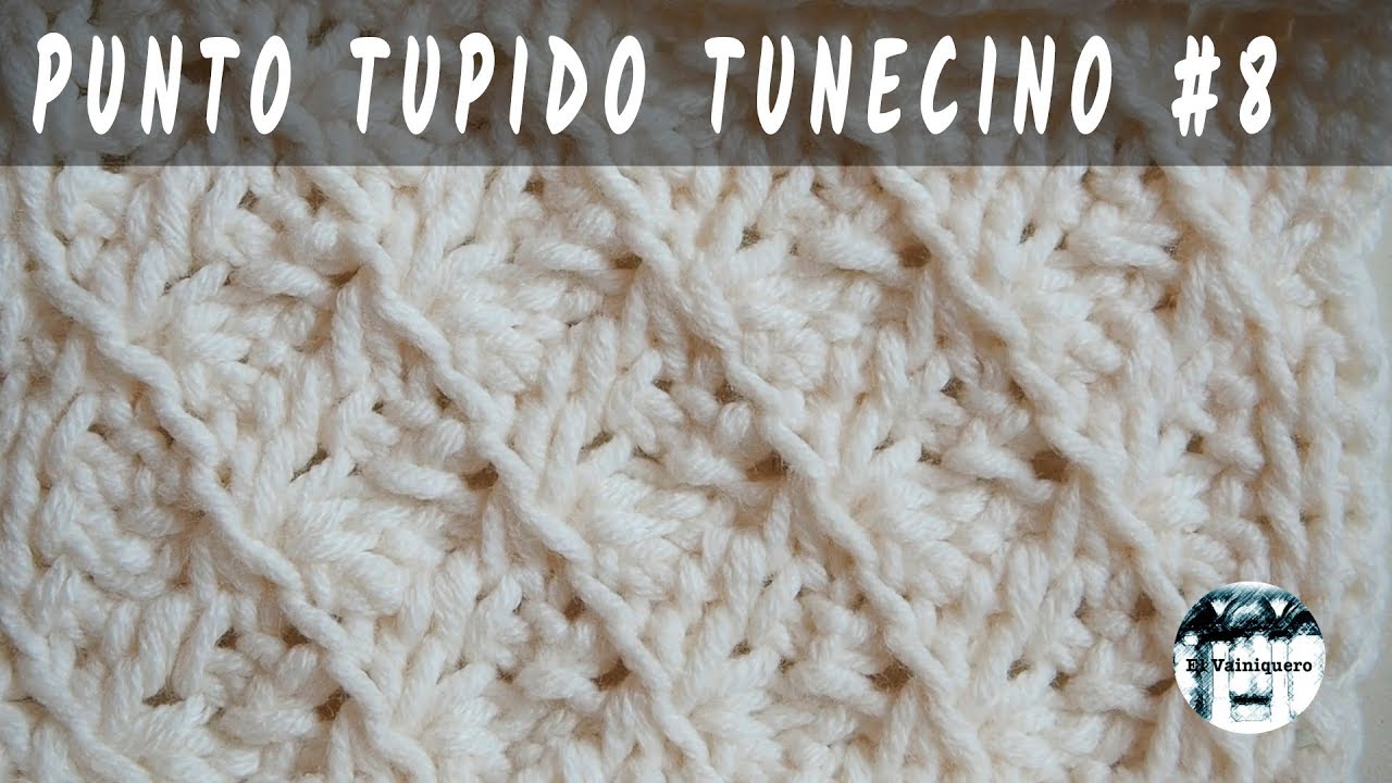 Punto tupido tunecino #8 - Crochet tunecino - Tutorial paso a paso