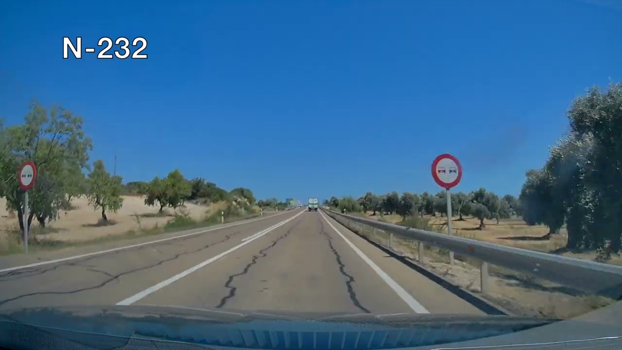 De Alcañiz a Vinaròs en coche - DASHCAM  4K