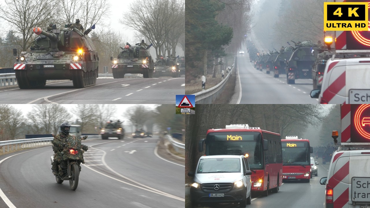 Panzerhaubitze PzH 2000 in Amelinghausen Straßenmarsch Bundeswehr Manöver Brave Lion Teil 3