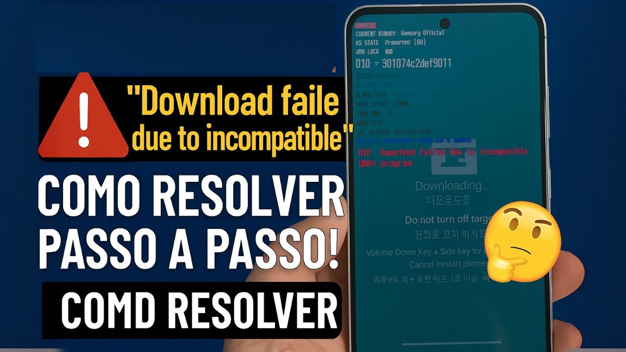 🛑 Samsung travada no modo Download? Veja como corrigir erro “Download failed”!