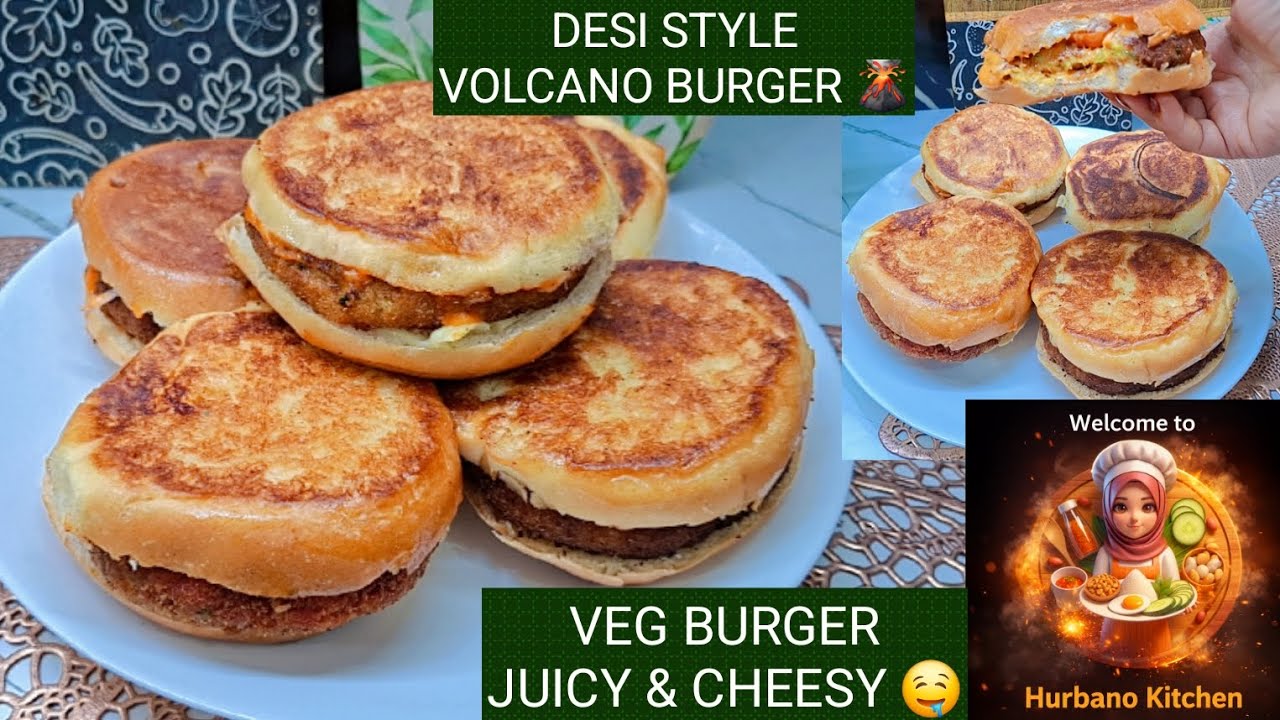best Veg Burger Recipe | Crispy Patty & Spicy Sauce | Street Style Burger burger recipe