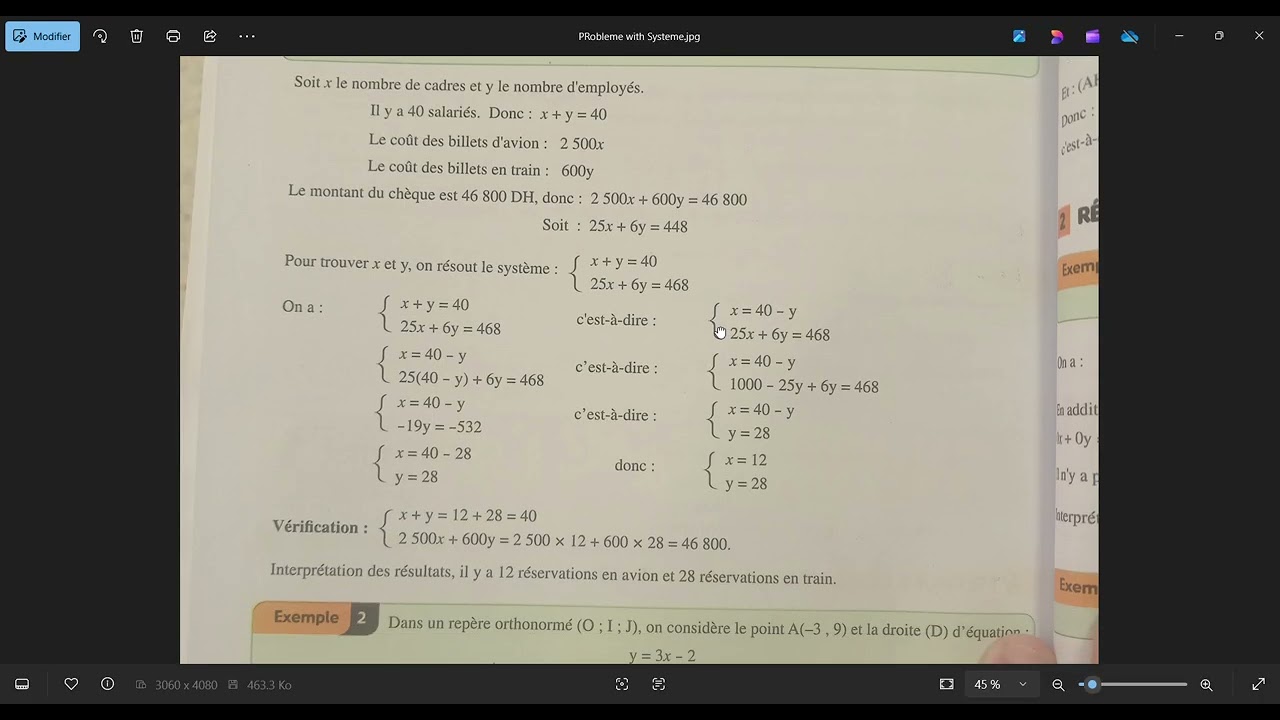 Exemple de Résolution d'un Problème avec un Système 3APIC