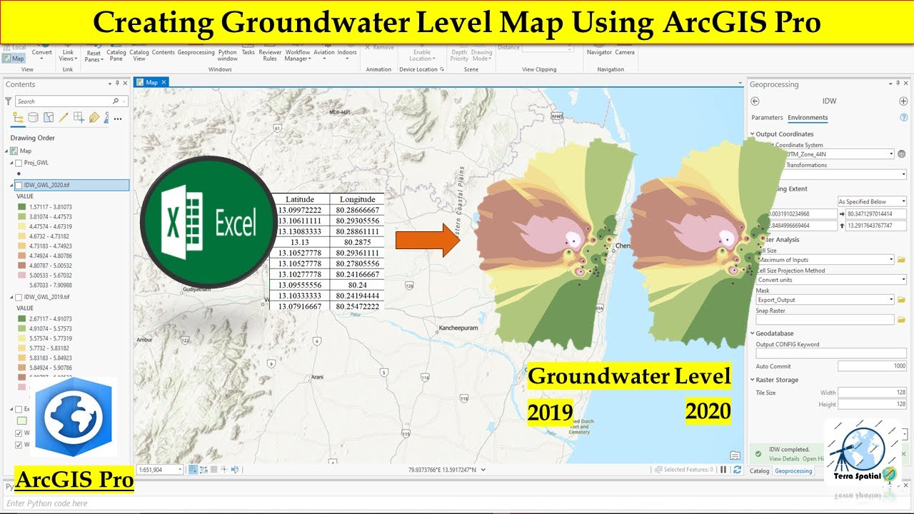 Creating Groundwater Level map using ArcGIS Pro | Step-by-Step Tutorial