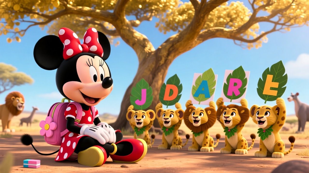 Minnie Mouse’s Jungle School Adventure 🌈📚 | Fun Jungle Learning Cartoon for Kids 