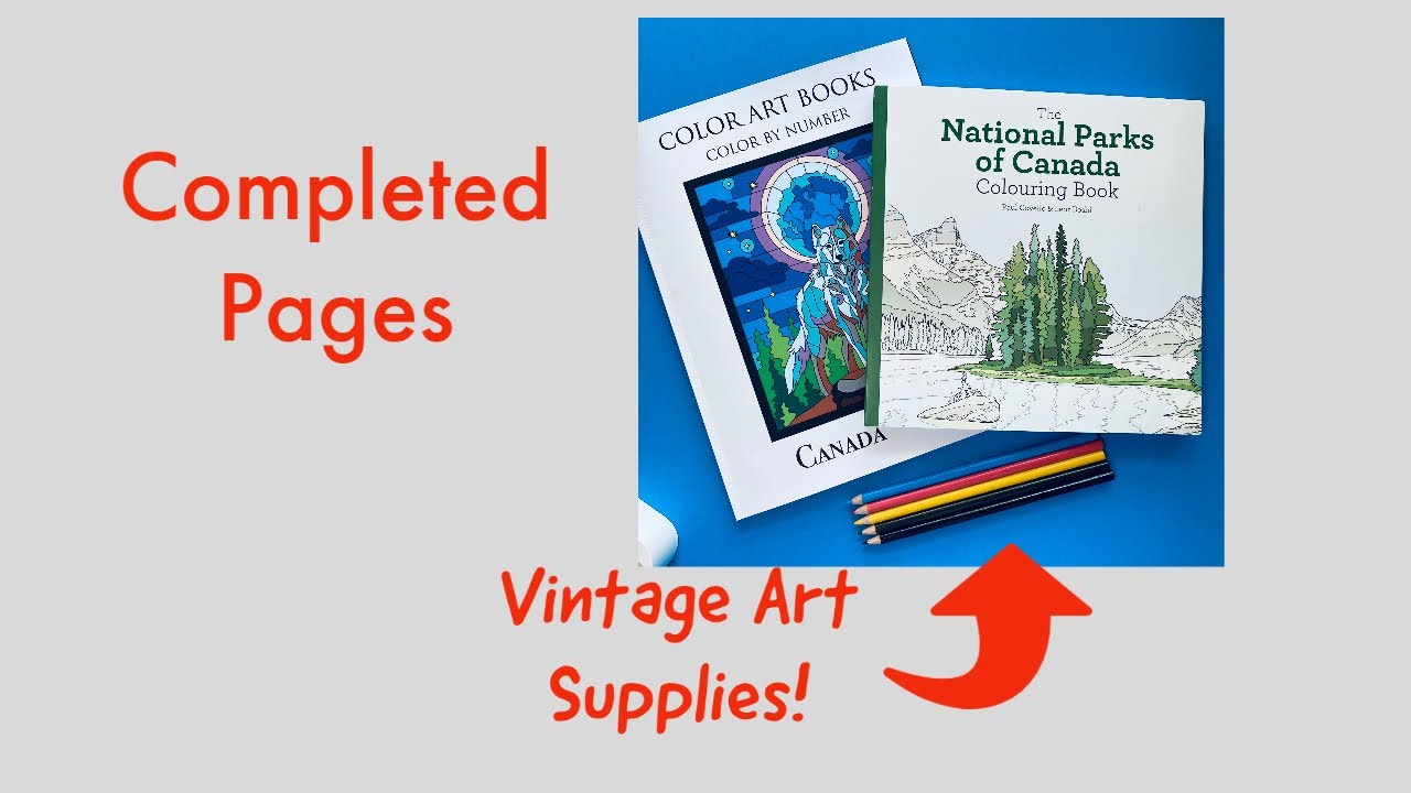 Completed Colouring Pages | Vintage Art Supply | July 1, 2023