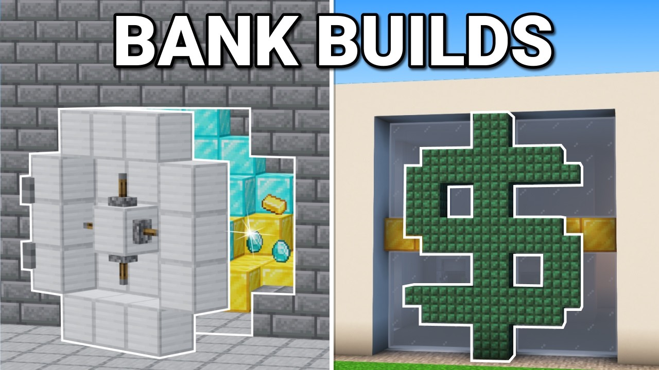 10+ BANK Build Hacks In Minecraft!