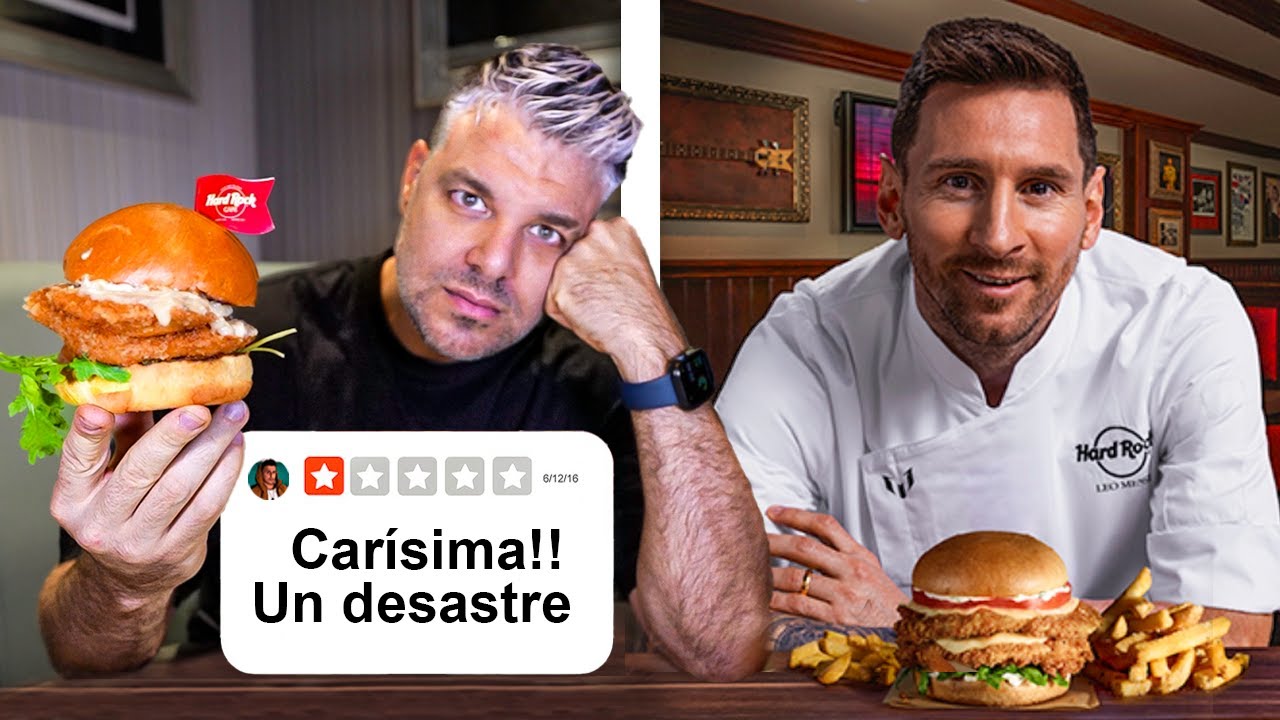 PROBANDO la Nueva HAMBURGUESA de MESSI con HARD ROCK 🍔 ¿¿QUÉ HICISTE LEO??