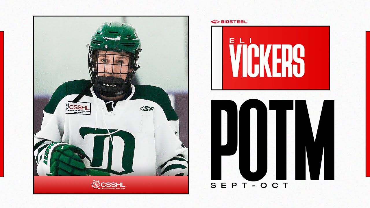 U15 Prep Sept/Oct POTM: Eli Vickers, Delta Hockey Academy