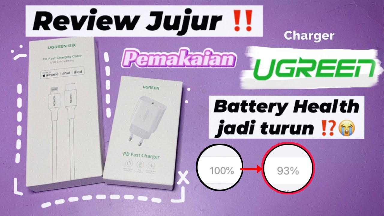 KECEWA ‼️ Review Jujur pemakaian charger UGREEN di IPHONE XR ‼️
