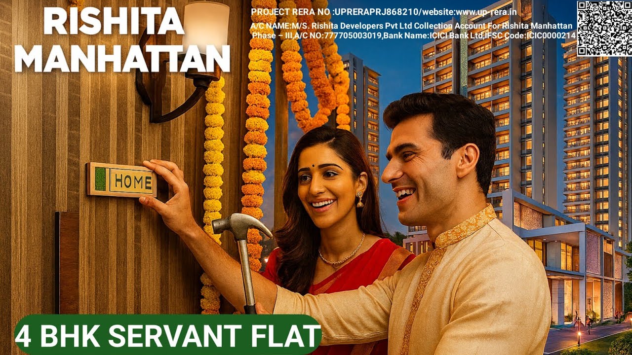 4 Bhk servant, Rishita Manhattan,Gomti Nagar Extension Lucknow, Call:9161395152,@EstaateTalk 