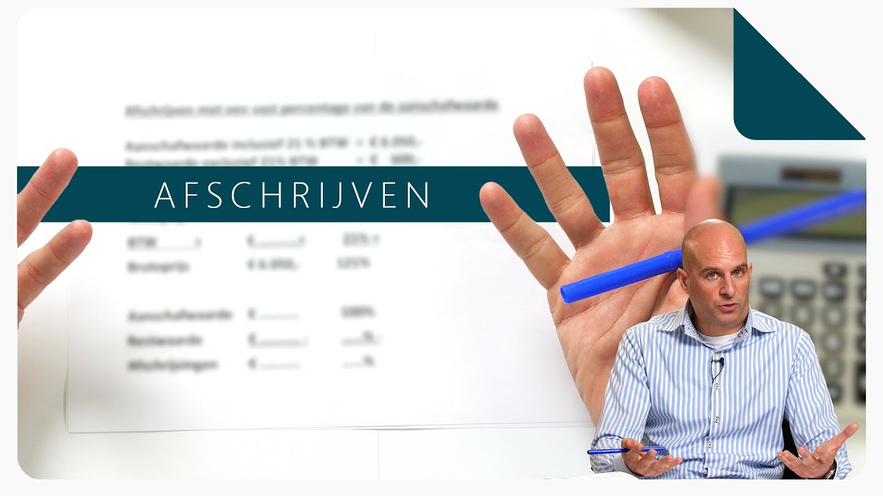 Afschrijven met een vast percentage van de aankoopwaarde/aanschafwaarde oftewel lineair afschrijven.