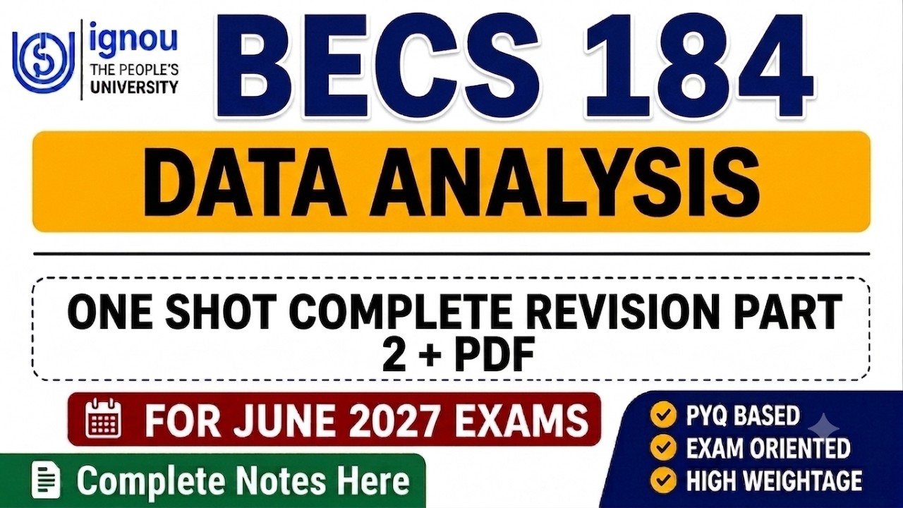 BECS 184 Important Questions 2025 BECS 184 Important Questions June 2026 BECS 184 Data Analysis