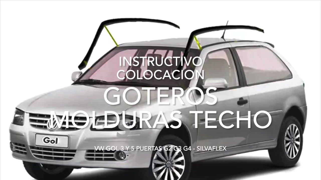 Instructivo tutorial colocación goteros y molduras de techo Gol G2 G3 G4 | Silvaflex