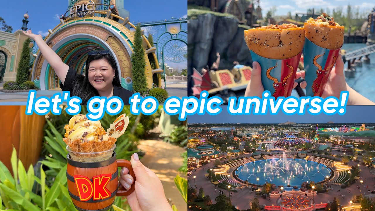 let's go to epic universe!!! 🌎🎢✨ + eating at every restaurant at universal helios grand hotel 💫