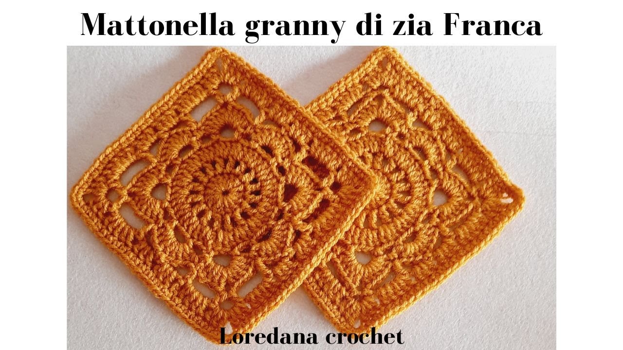 🟠MATTONELLA UNCINETTO DI ZIA FRANCA🟠CROCHET GRANNY SQUARE🟠FILATO BRAVISSIMO DI TESSILAND