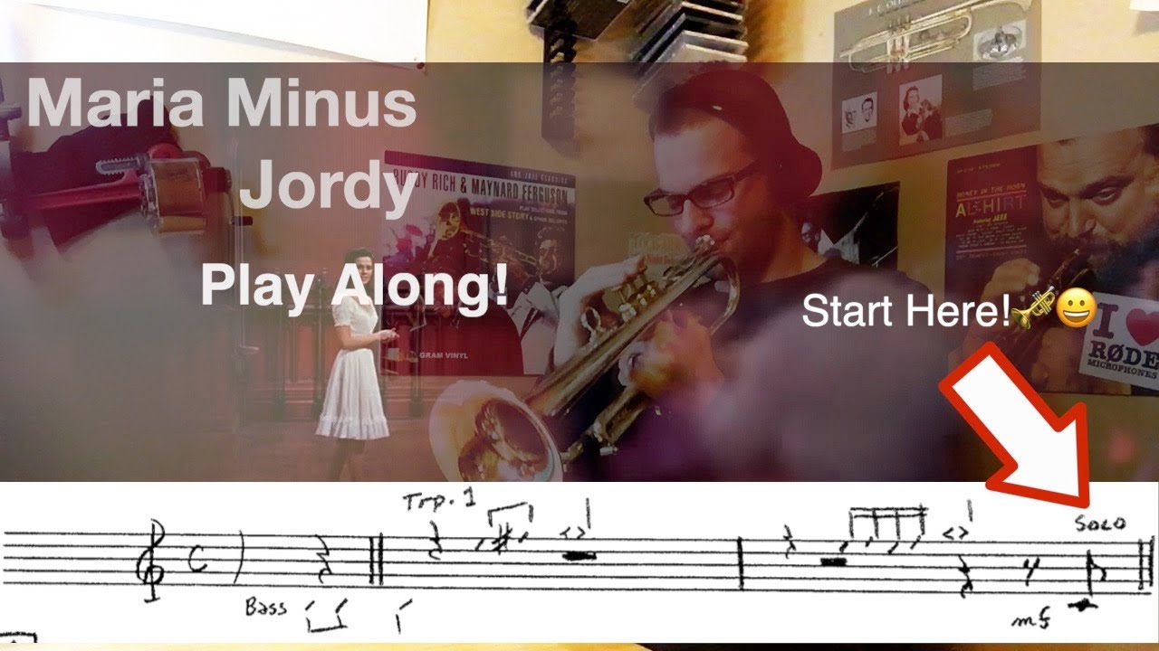 Music Minus Jordy~ 'Maria' Play Along FREE SHEET MUSIC DOWNLOAD