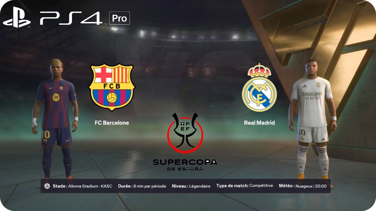 EA FC 26 #supercopadeespaña FC Barcelone vs Réal de Madrid 11/01/26 Match  PS4 Pro [HD]