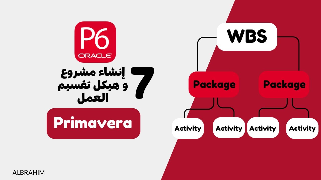 طريقة إضافة مشروع و إنشاء هيكل تقسيم العمل في بريمافيرا | Primavera