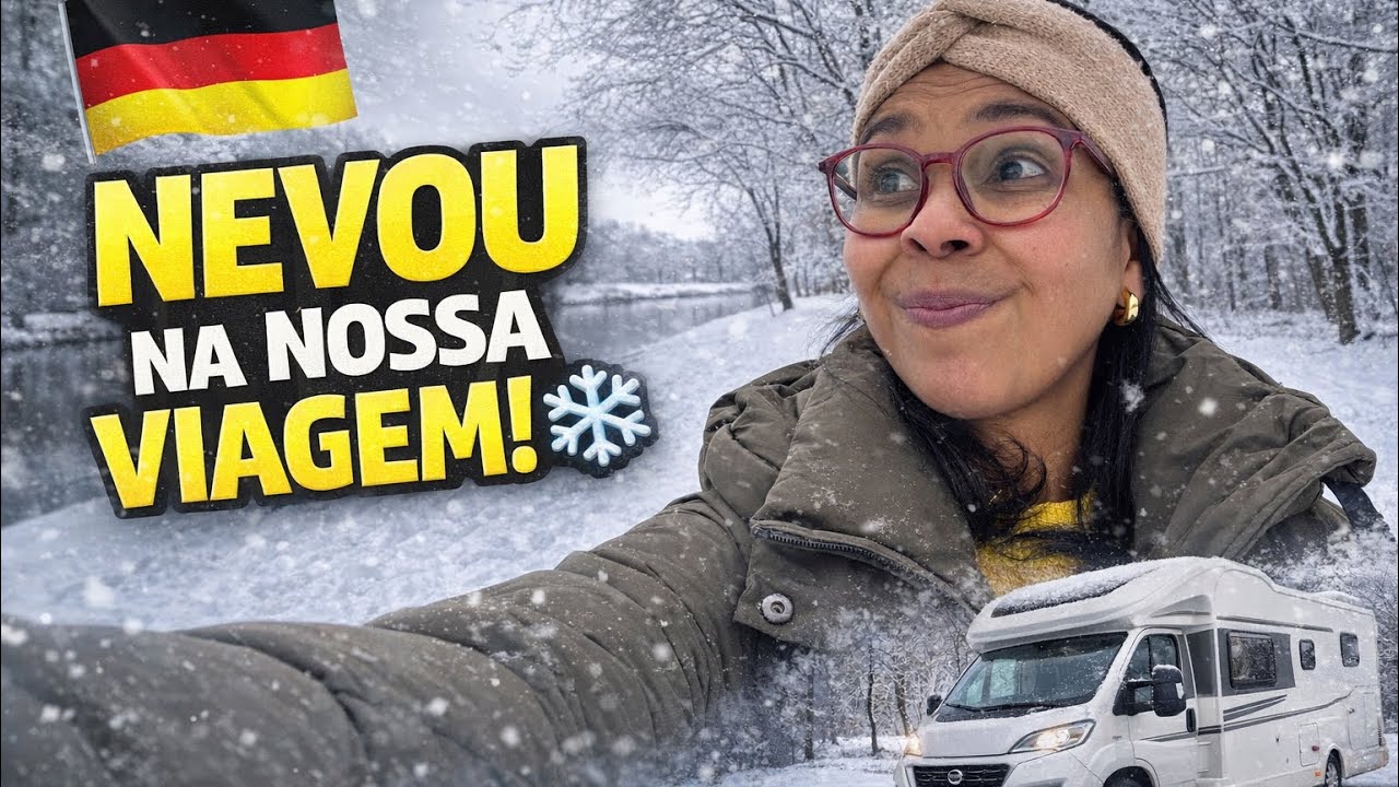 QUANTO CUSTA VIAJAR DE MOTORHOME NA ALEMANHA? 2 DIAS EM LANDSHUT E ATÉ NEVOU 