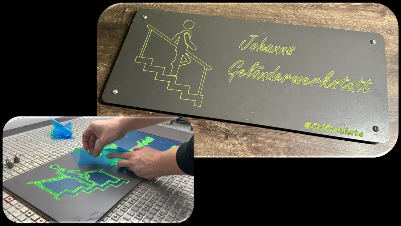 Werbeschild aus Trespa, Trespaplatte  #CNCUnikate #Fusion CNC Made