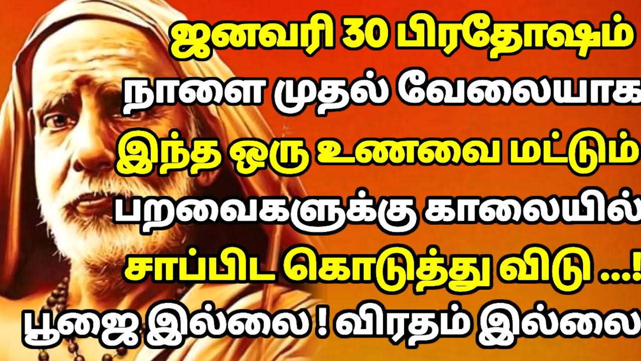 நாளை ஜனவரி 30 பிரதோஷம் முதல் வேலையாக நாளை இந்த ஒரு உணவை பறவைகளுக்கு கொடு | பிரதோஷம் |