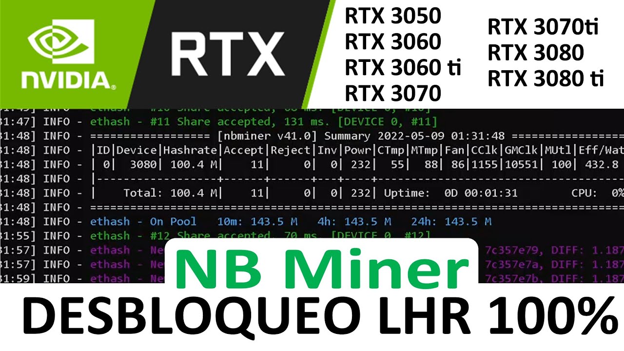 LHR UNLOCKER 100% NBMiner | DESBLOQUEO TOTAL DE TARJETAS LHR