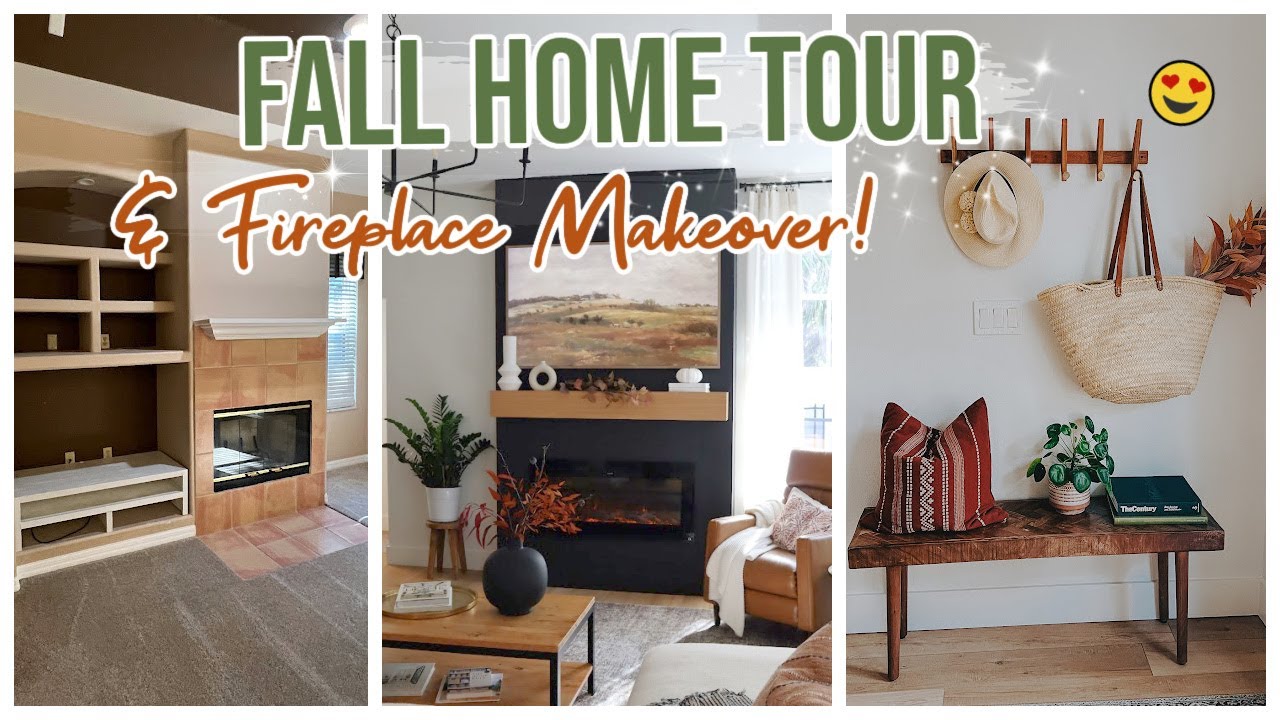 2023 Fall Home Tour | Fireplace a Makeover | Budget DIY