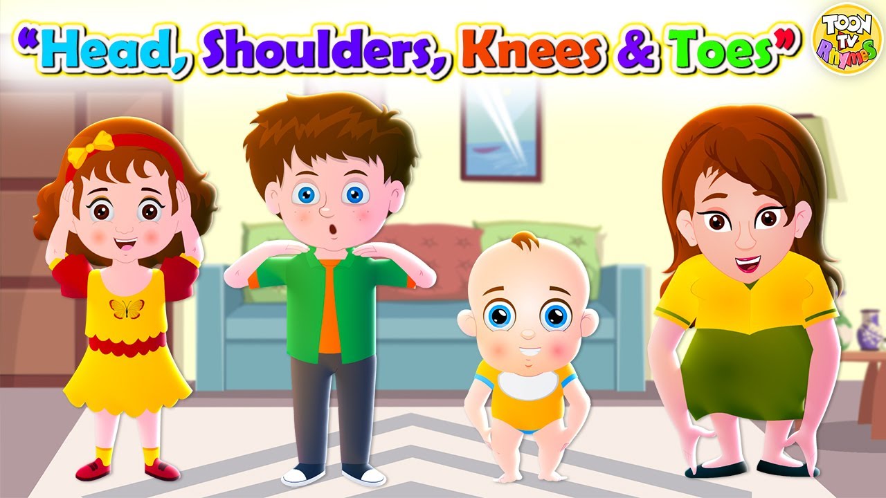Head Shoulders Knees & Toes - 3D Animation Poem Nursery Rhymes & Songs for Kids l Toon tv english