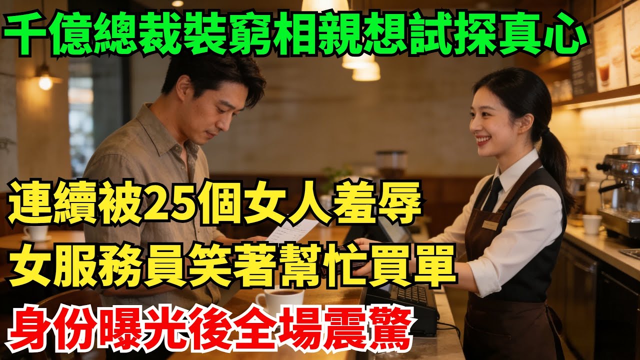 千億總裁裝窮相親想試探真心，連續被25個女人羞辱，女服務員笑著幫忙買單！身份曝光後全場震驚！#故事頻道#感人壹幕#老年生活#奇聞#情感小說#幸福人生#家庭故事#中老年
