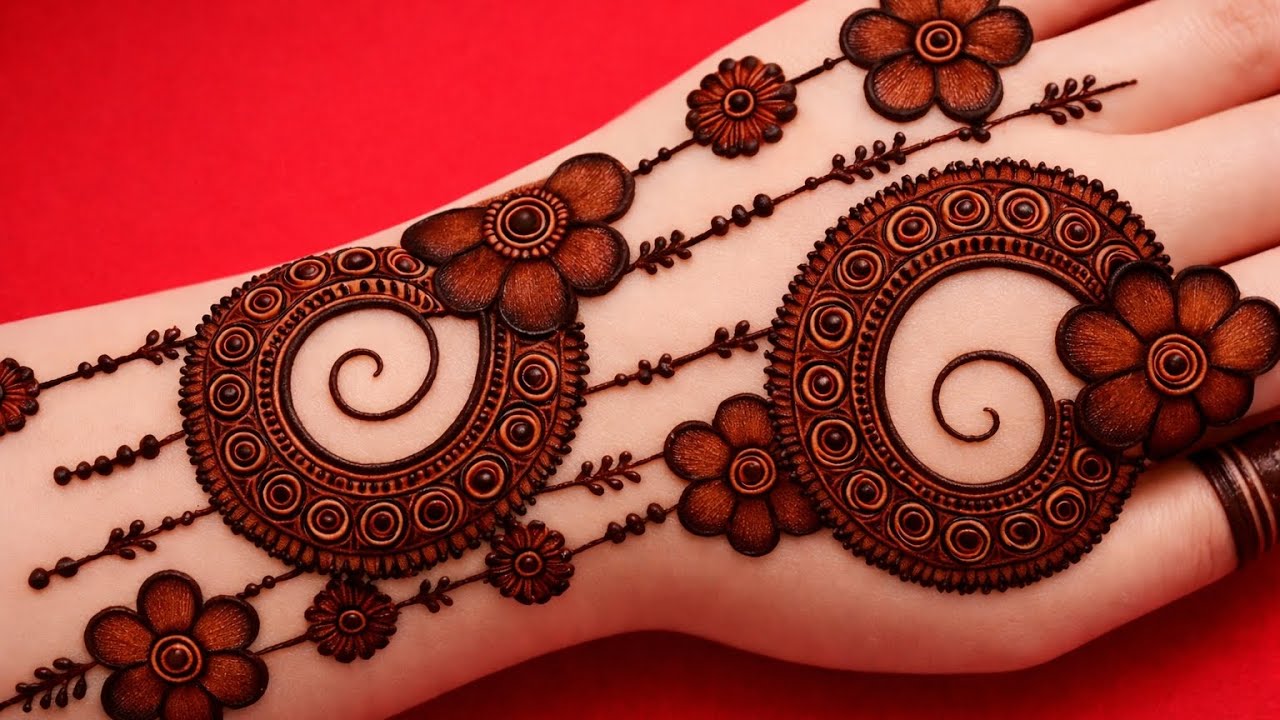 Easy Front Hand Mehndi Design | Simple & Dark Henna 2026