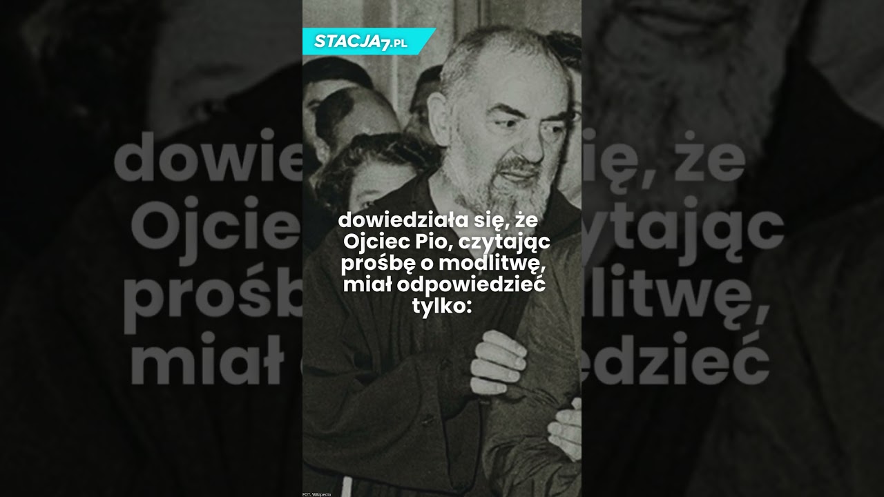 OJCIEC PIO UZDROWIŁ PÓŁTAWSKĄ Z RAKA? 