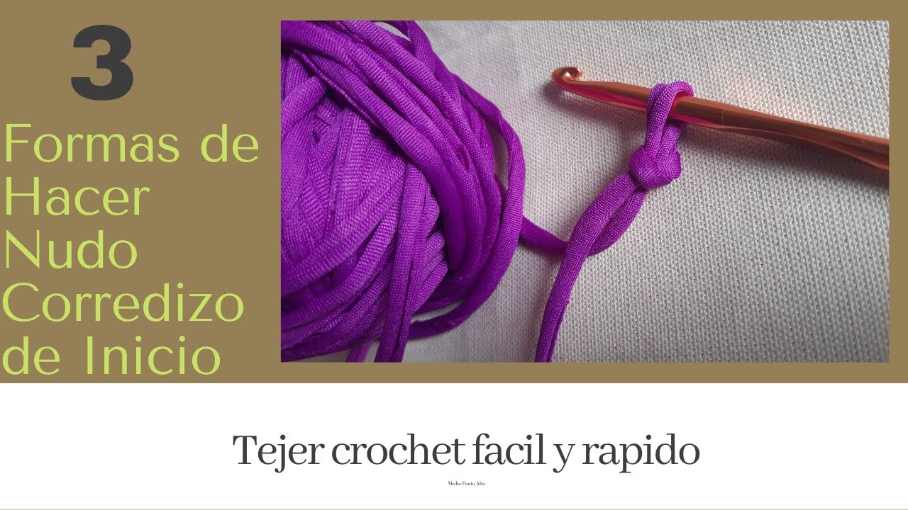 Tejer Crochet Nudo corredizo