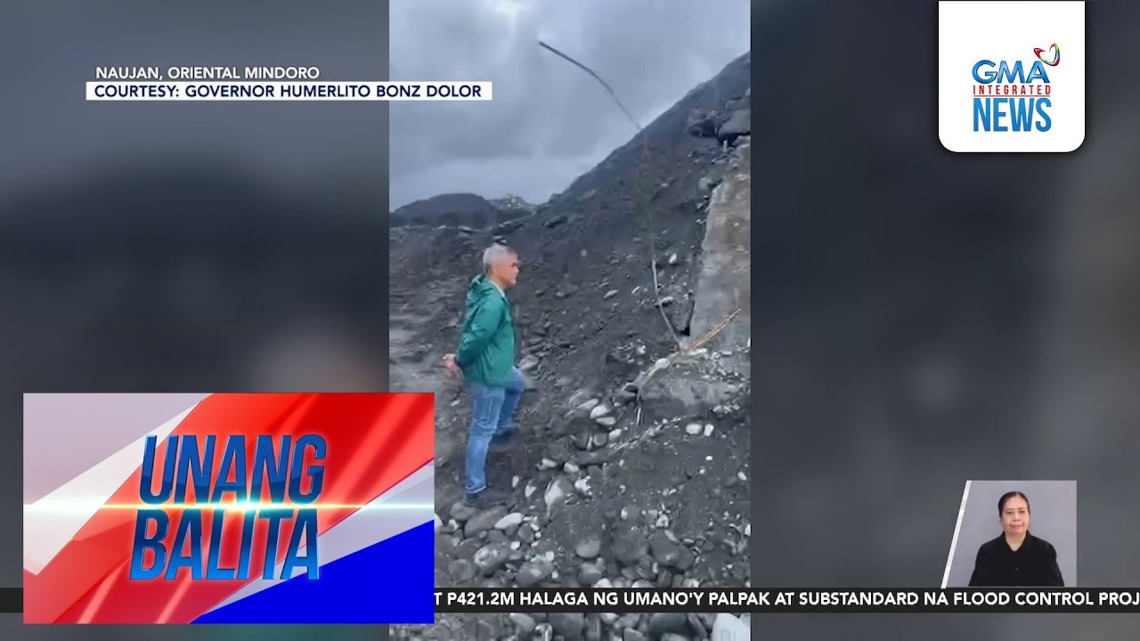 Oriental Mindoro Gov. Bonz Dolor, nag-inspeksiyon sa 2 flood control project sa... | Unang Balita