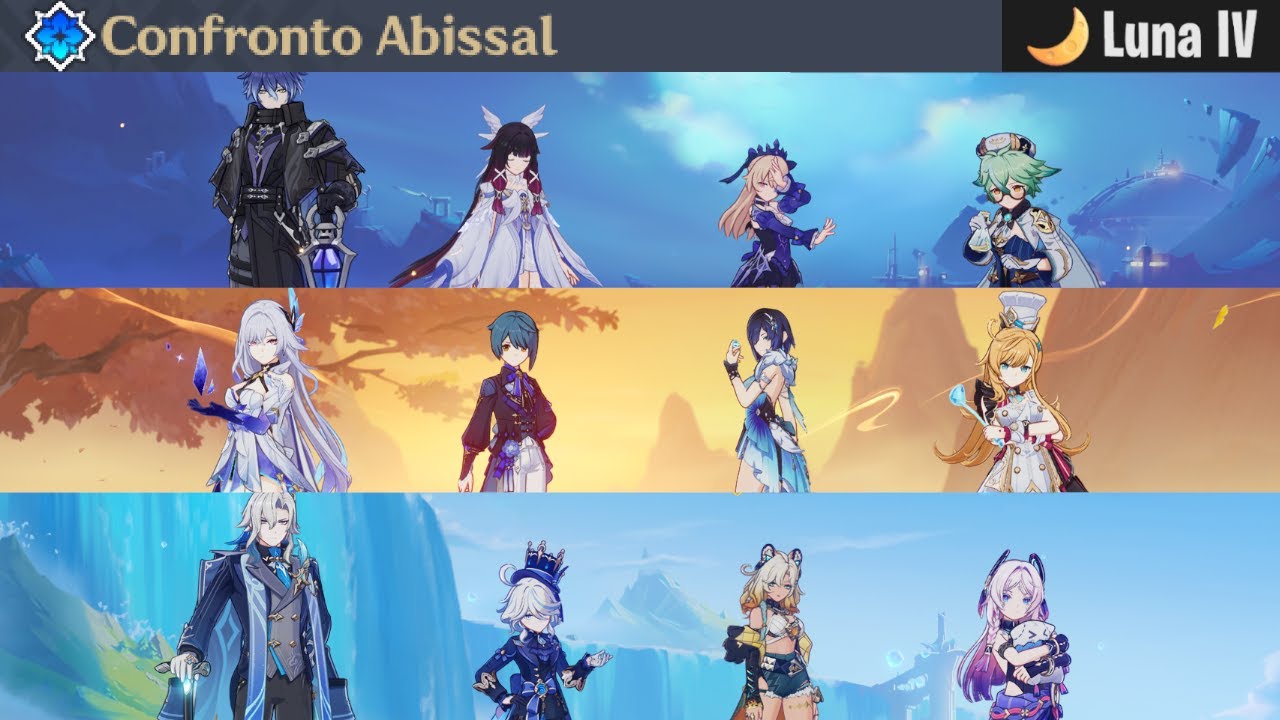 Confronto Abissal ⚔️ 6.3 Luna IV 🌙 Flins+Columbina, Skirk & Neuvillette | Genshin Impact