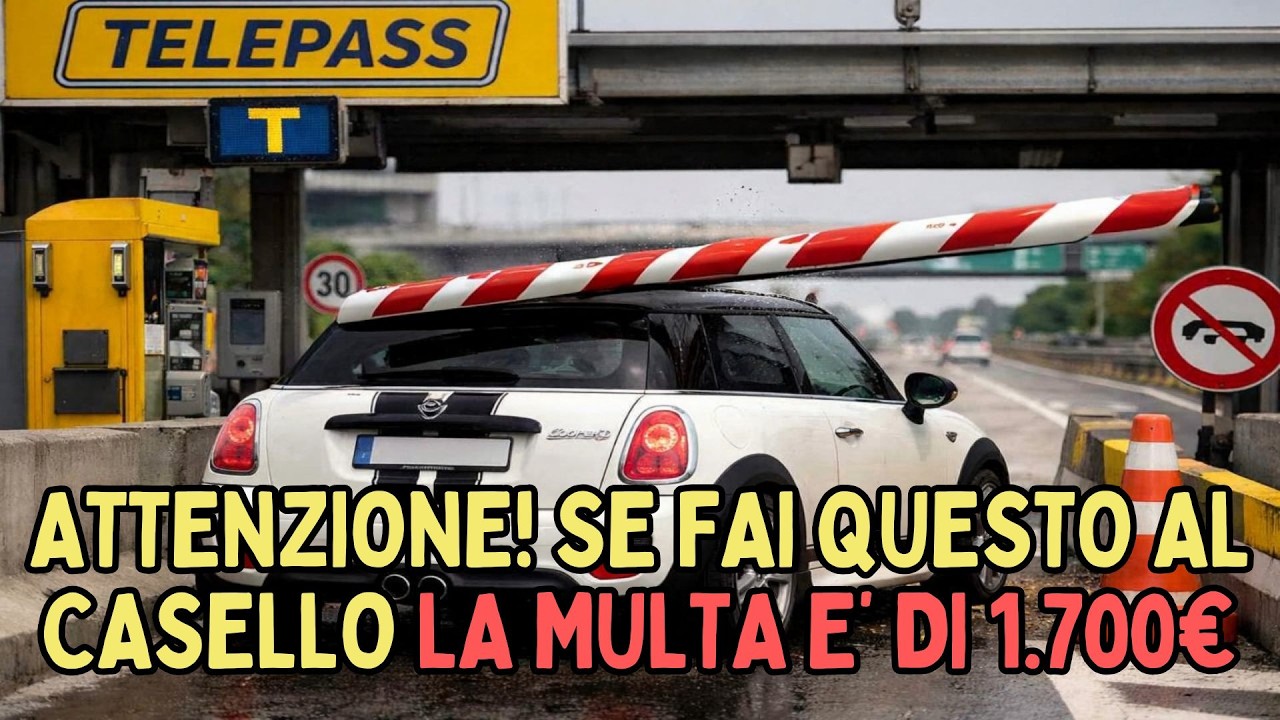 URTARE LA SBARRA AL TELEPASS CHE PUÒ DAVVERO COSTARTI CARO SE FA UN ERRORE CLAMOROSO PER RIMEDIARE!