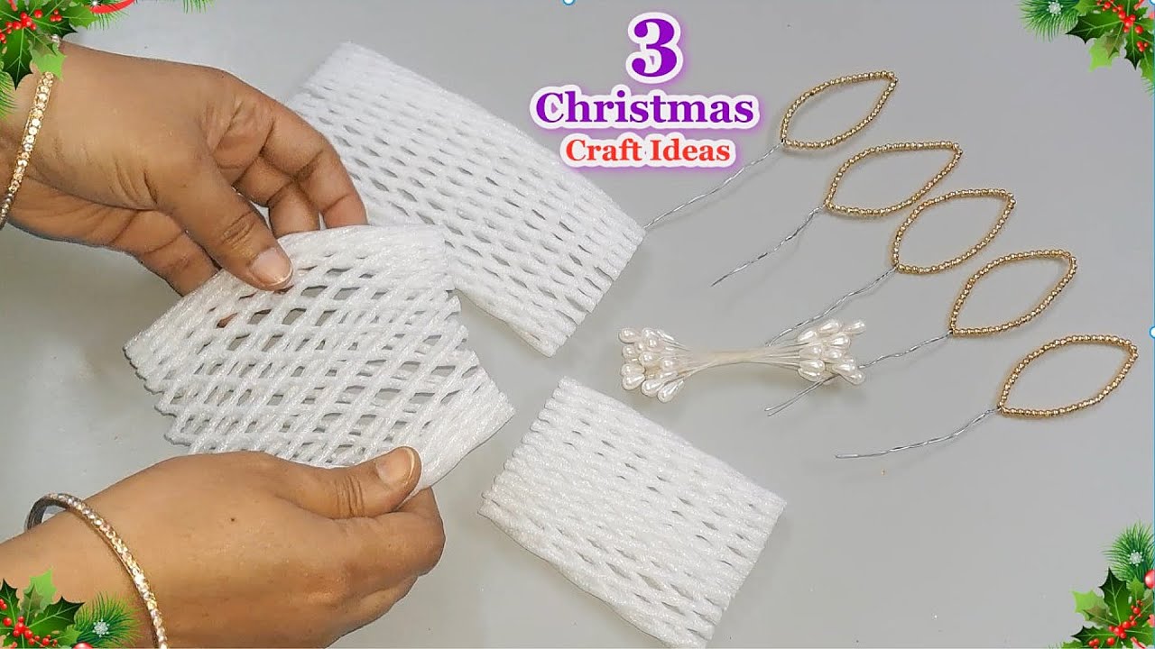DIY 3 Economical craft idea from Fruit Foam Net and Plastic bottle | DIY Best out waste craft idea