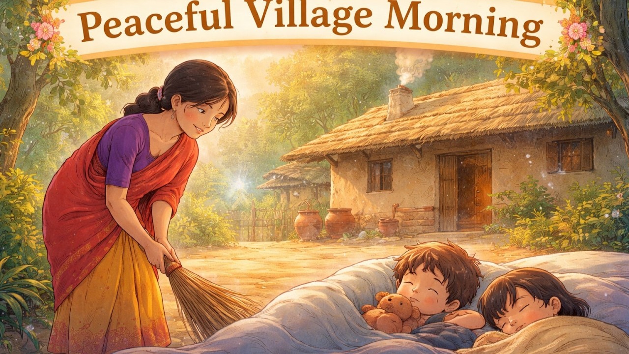Peaceful 1900s Village Morning 🌅 | Ghibli Style ASMR | Cozy Family Life Animatio