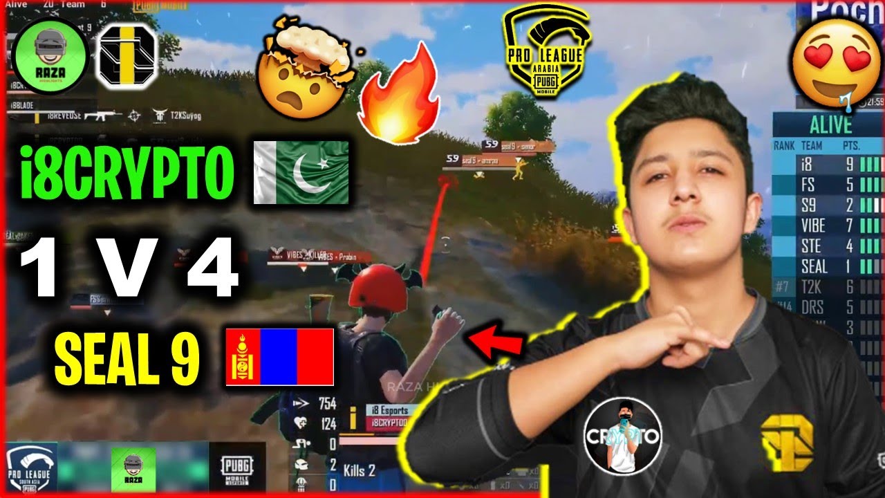 i8 @crypto5775 1V4 CLUTCH SEAL 9 ESPORTS 😳🔥| PMPL SA S4 2021