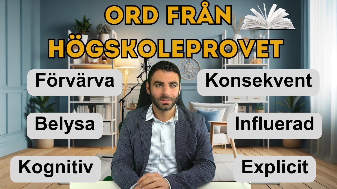 Ord från högskoleprovet – Hur många kan du? (Svenska)